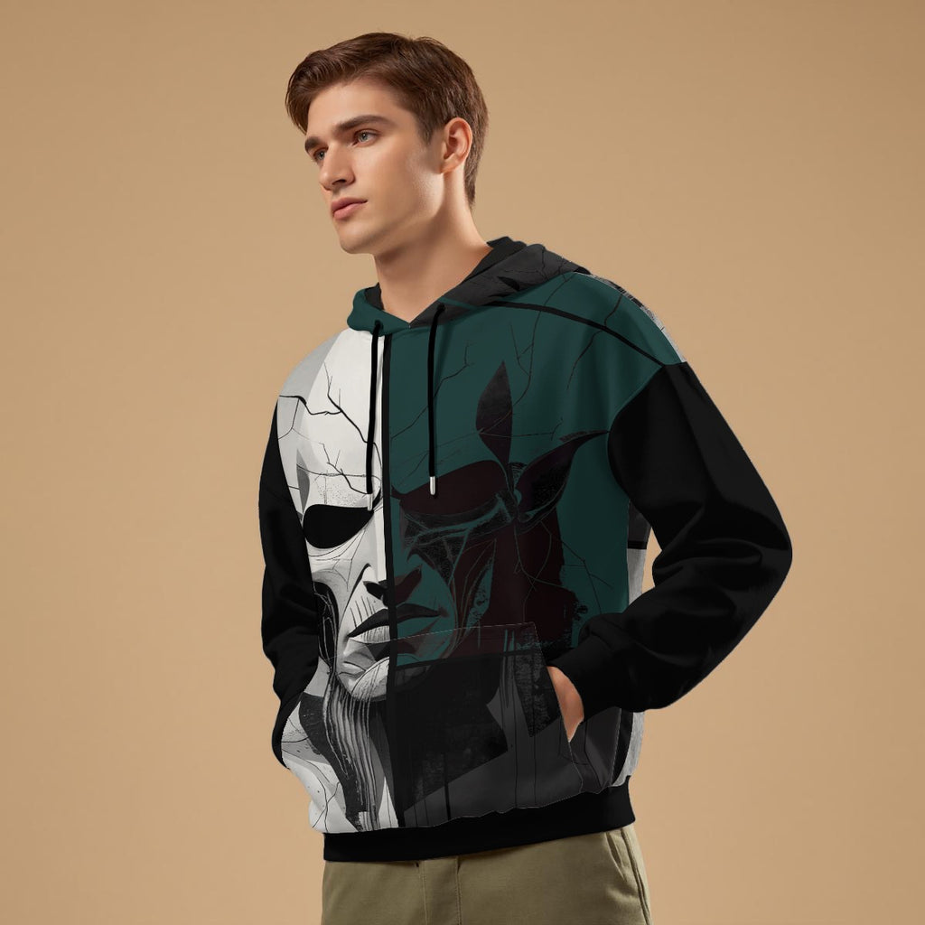 Geometric Face Hoodie