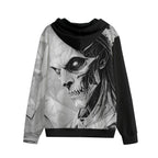 Geometric Skull Zipped Hoodie