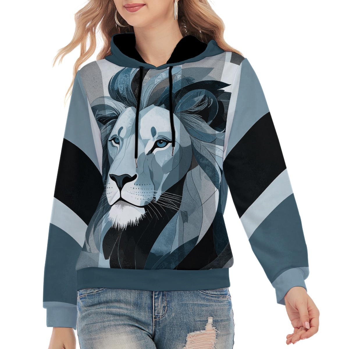 Geometric Lion Hoodie