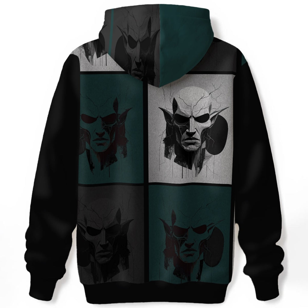 Geometric Face Hoodie