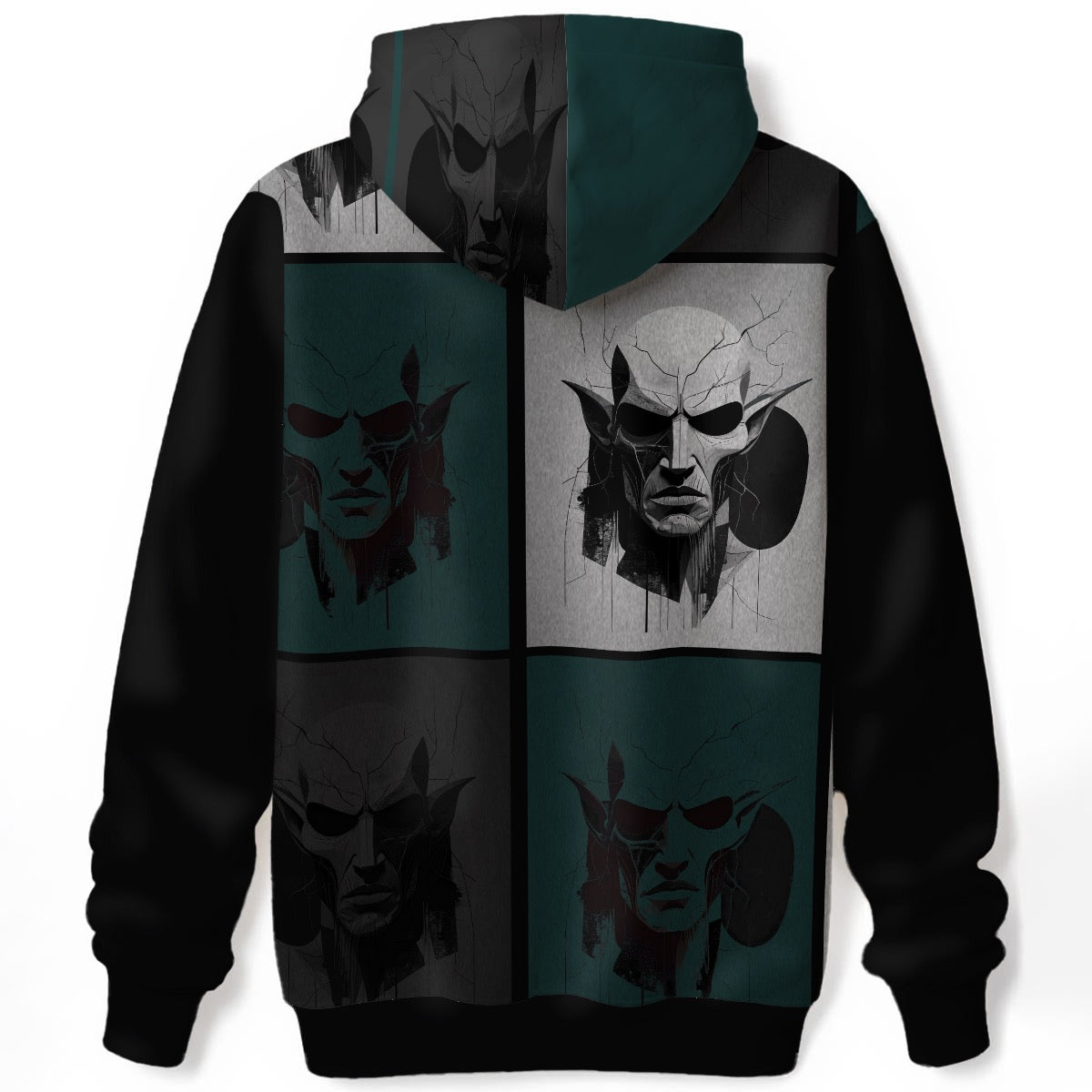 Geometric Face Hoodie