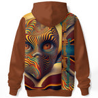 Surreal multi coloured face that states - You're Getting Sleepy vertically.