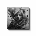 Woman lost in thought canvas art depicting introspection and the private inner world.