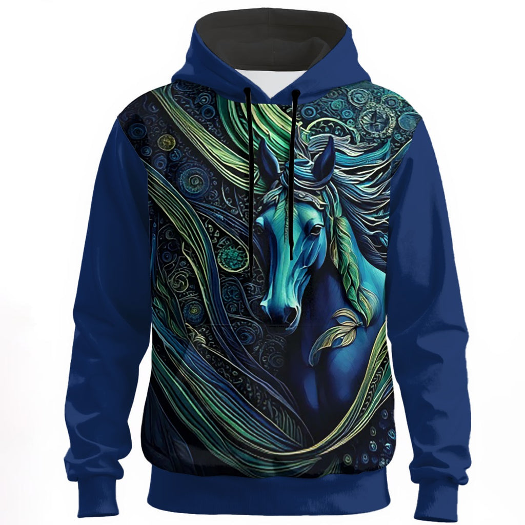 Blue green ornate all over print design