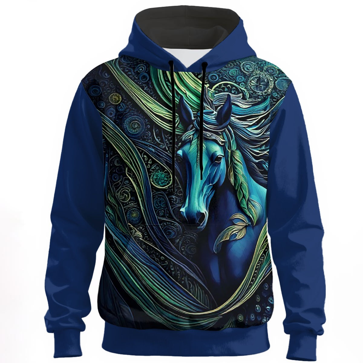Blue green ornate all over print design